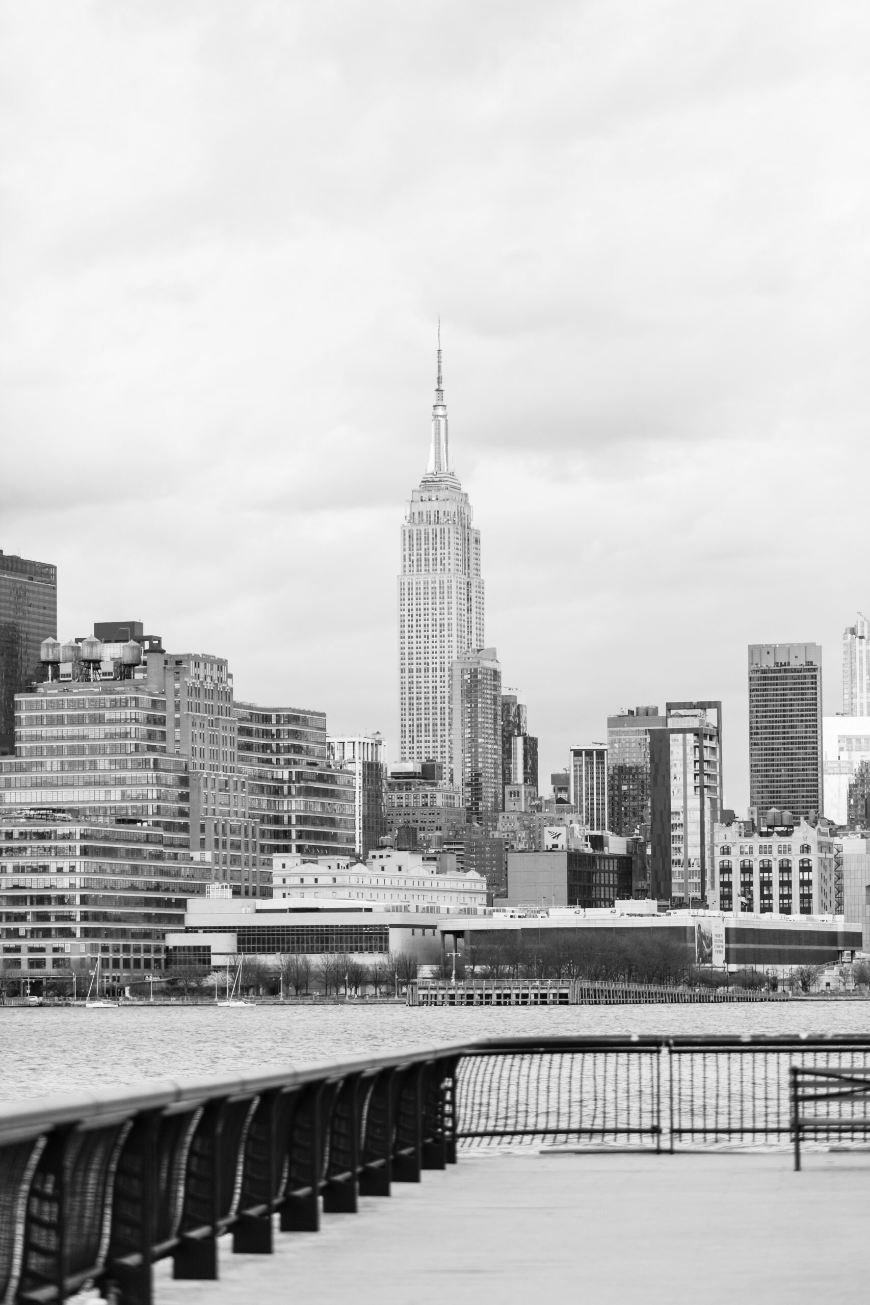 Empire state building black and white