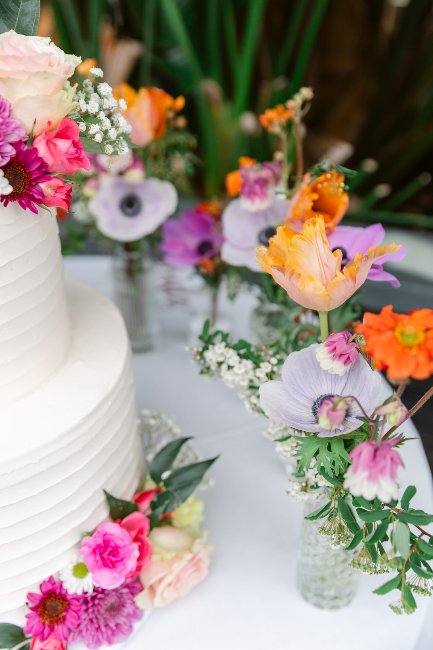 Bridal Shower Cake and flowers