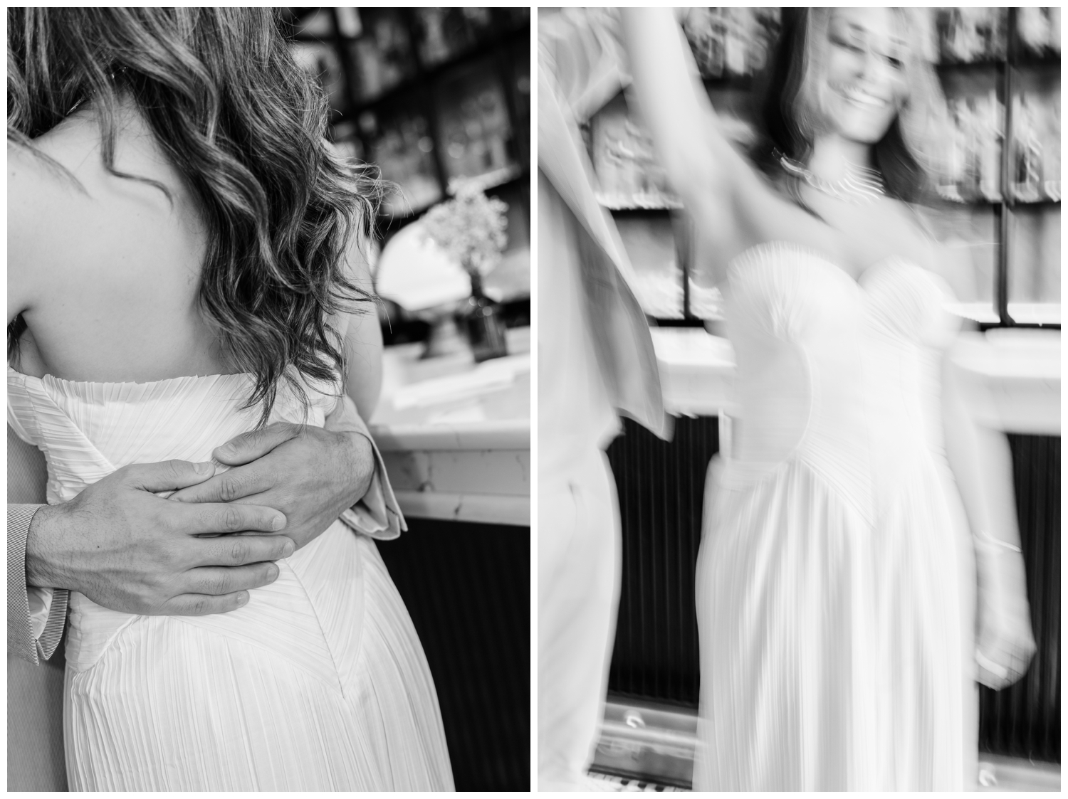 Bride and Groom Bar Photos Black and White