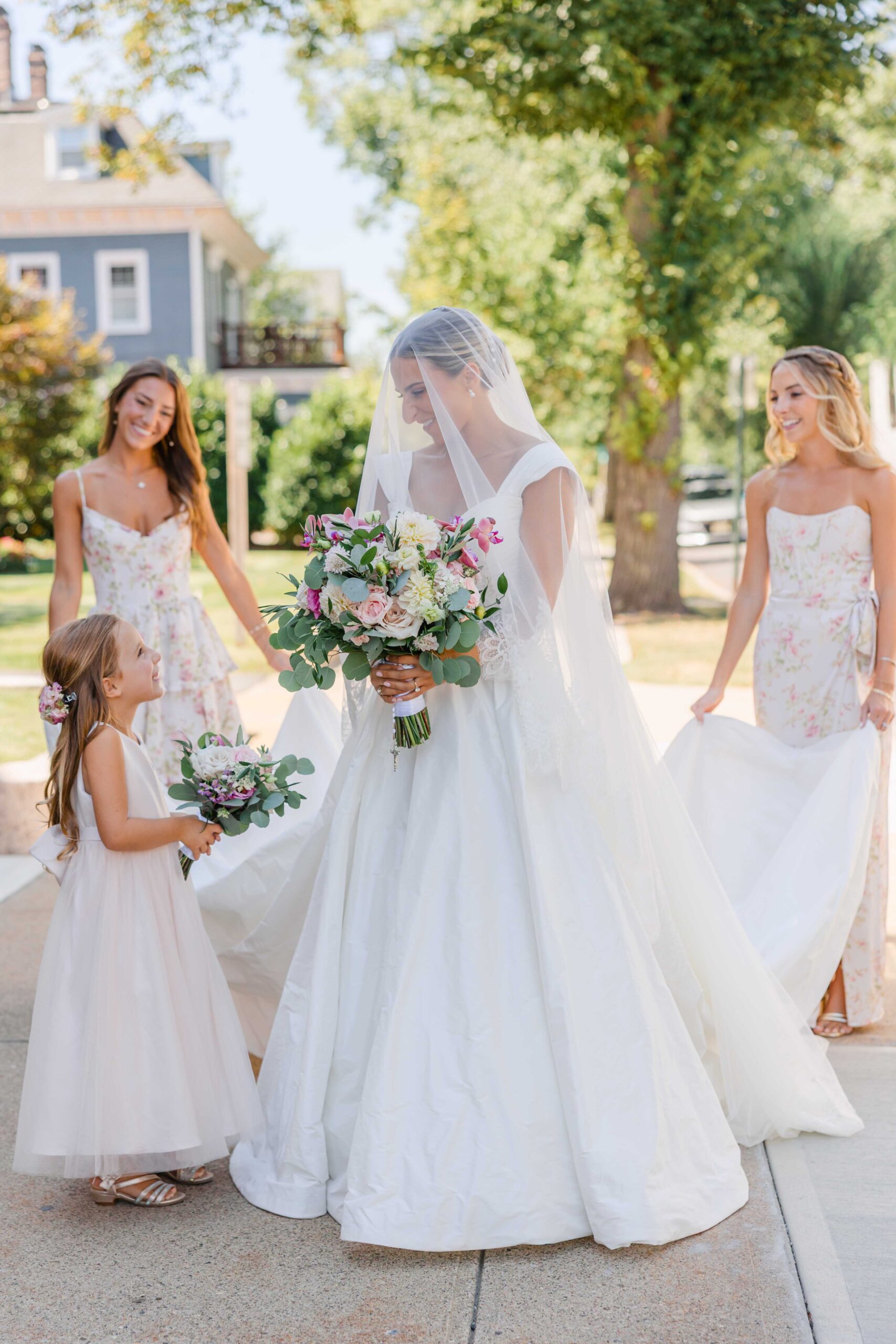 moments before walking down the aisle