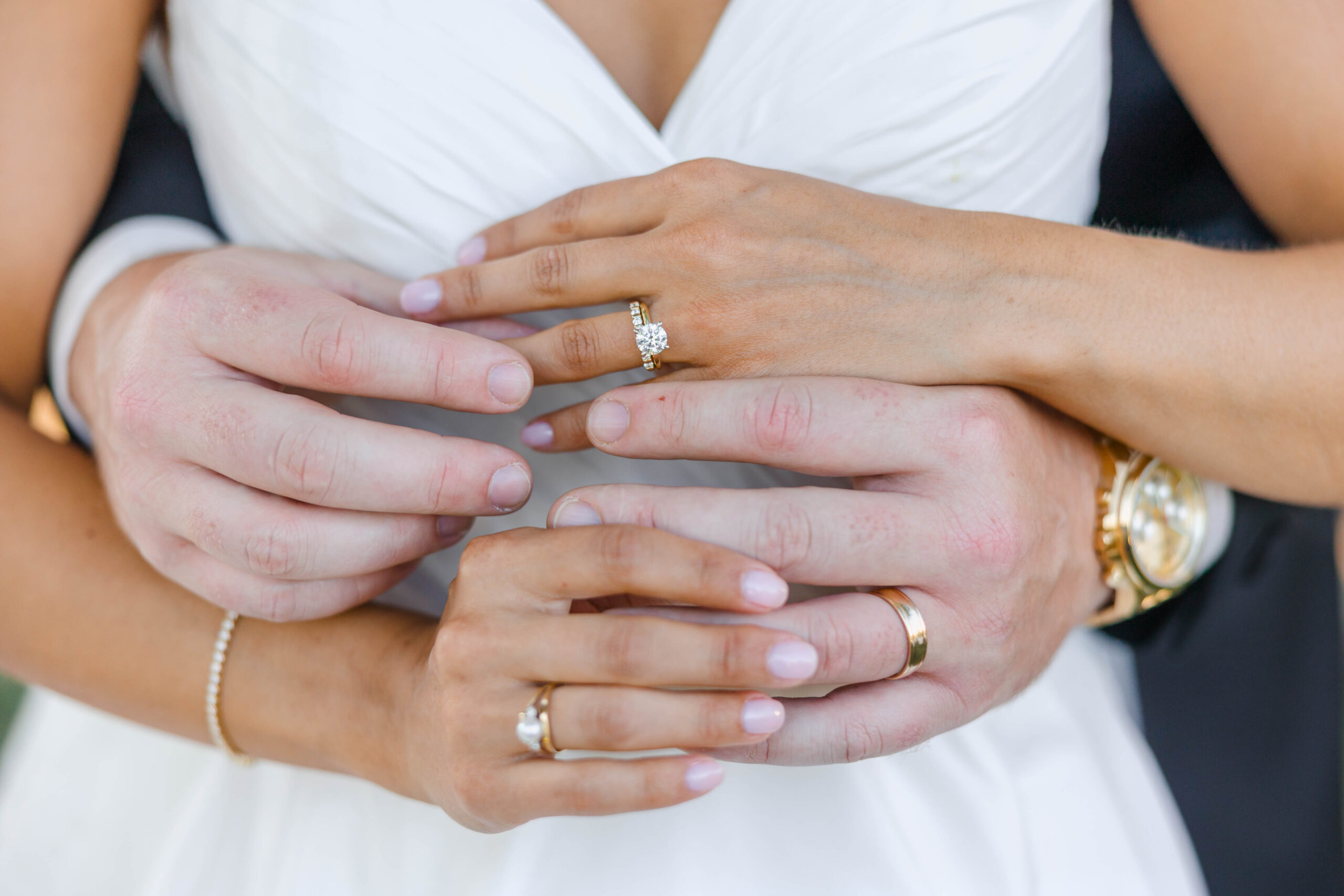 bride and groom wedding bands