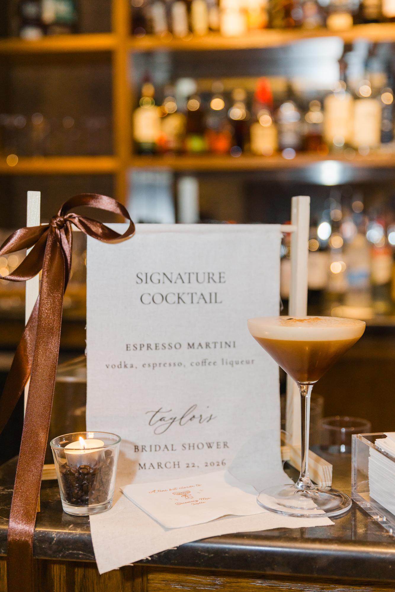 espresso martini bridal shower theme