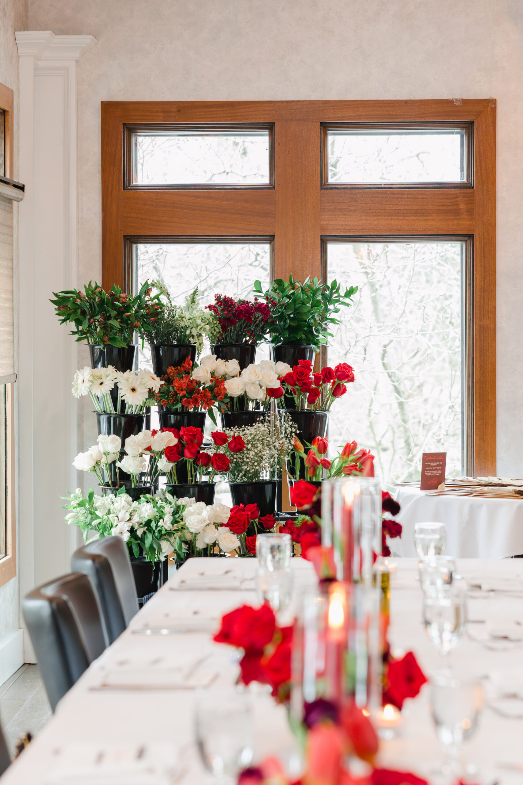 bridal shower flower bar