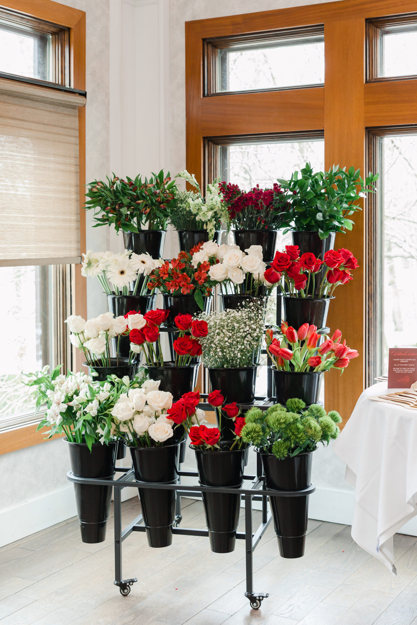 bridal shower flower bar